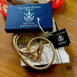 COPY - James Patrick Kiel:  womens braided leather wrap bracelet with anchor cl…